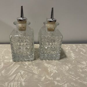 CB2 Potion Glass Elixir Bottles (Set of 2)